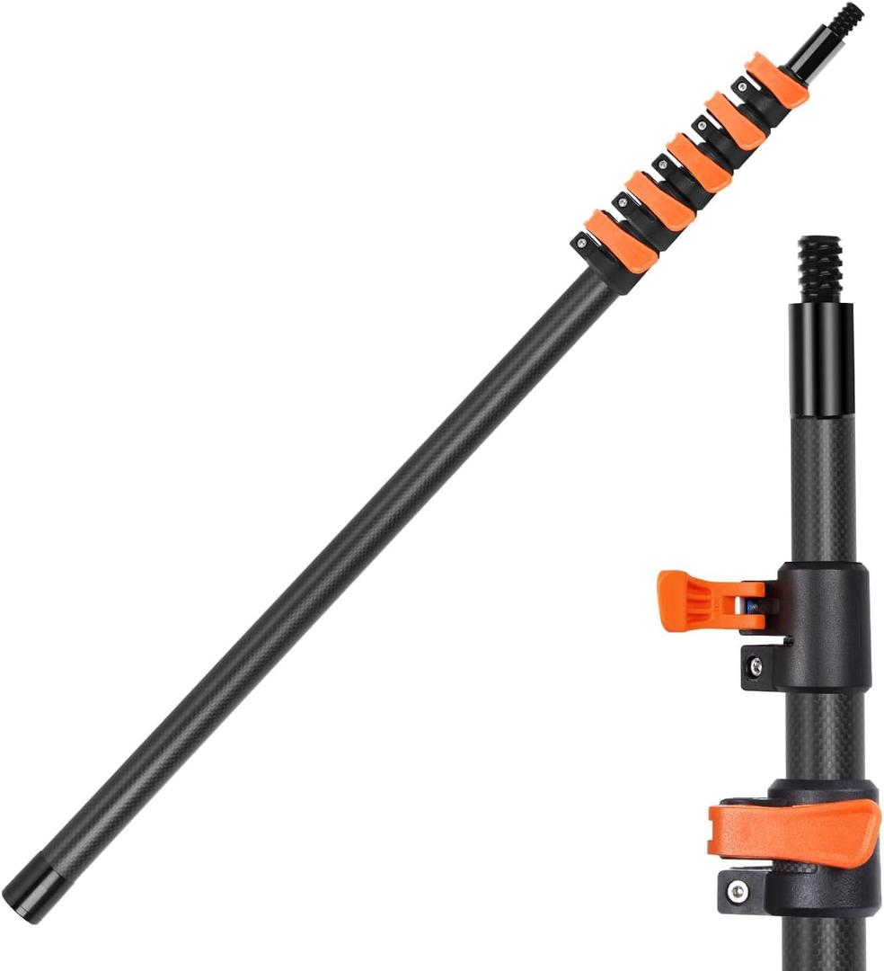 Carbon Fiber Telescoping Pole, Multi-Purpose High Reach Extension Pole 24FT