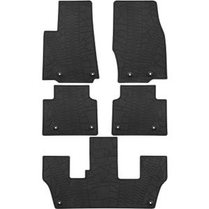 Car Floor Mats Custom Fit for Jeep Grand Cherokee L 7 Seat 2021-2025 2026 Rubber Auto Floor Liners Set All Weather Protection, Black(NOT Fit for 6-Passenger)