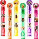 24PCS Hunting DIY Bubble Wands with 96PCS Stickers - Party Favor for Goodie Bags, Pinata Stuffers, Mini Bubble Bulk Birthday Supplies, Toys Gifts, Class Prizes for Toddlers, Boys & Girls