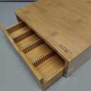 HTB Coffee Pods Storage Drawer for Organizing Nespresso Capsules, Can Be Used In Coffee Station, Kitchen, Home, Office, Holds 40 CoffeePods (1.Bamboo-Nespresso/32~48 Pods)