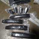 (Set of 7 Carbon Fiber Accessories) Door Handles, Top Half Mirror Covers, Tailgate Cover, (with Camera Hole) Compatible with Chevrolet Silverado GMC Sierra 1500 2500 3500 2014-2018