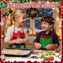 10 Pcs Christmas Aprons Adjustable Kitchen Cooking - Xmas Holiday Baking Baking Party Supplies (Elf)