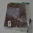 Seorsok Compatible with New MacBook Air 13.6 inch Case 2022 Release A2681 M2&A3113 M3, Elegant Leopard Grain Leather Plastic Hard Shell Case with Keyboard Cover, Brown