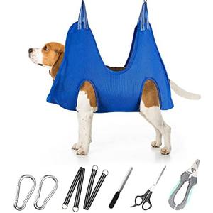 Kkiimatt Pet Dog Grooming Hammock Harness for Medium Dogs Nail Trimming, Dog Sling for Cutting Nails, Dog Hanging Holder Hanger for Clipping Nails with Nail Clippers, Nail File, Scissors