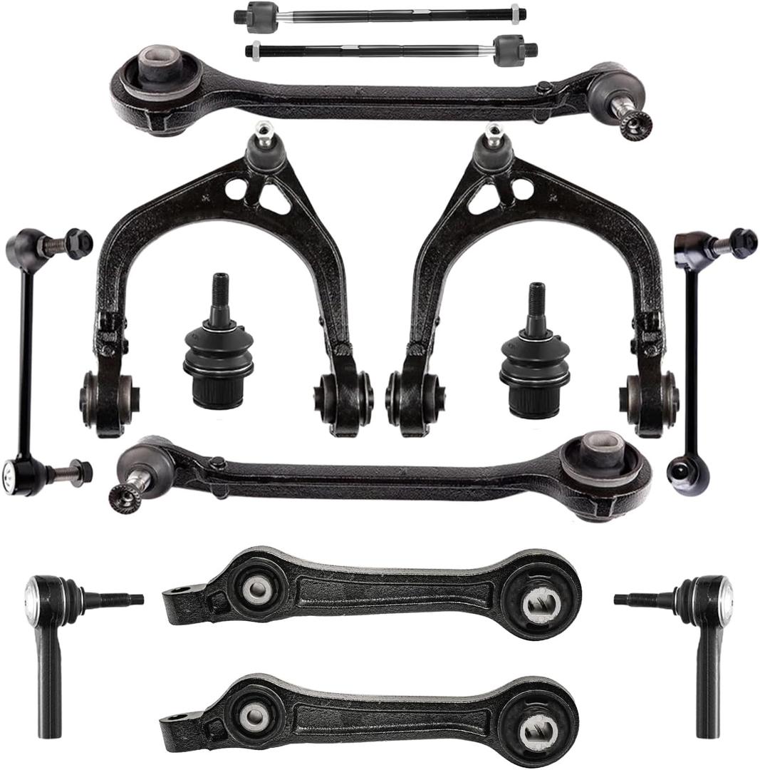 14PCS Front Control Arms with Ball Joints Suspension Kit fit for 2005-2010 Chrysler 300, for 2008-2010 Dodge Challenger, for 2006-2010 Dodge Charger, for 2005 Dodge Magnum, for 2006-2008 Dodge Magnum