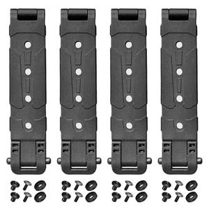 RYVQKXD 3" Molle Clips 4-Pack, Molle Attachment Clips with Mounting Hardware for Vests, Backpacks, Holsters, Pouches, Locking Belt Clips Black, 3'' Clip Adapter (Pair with Mounting Hardware), Set of 2