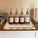 Large Bathroom Vanity Tray 13" x 8" Oak Decorative Wooden Tray for Bathroom Countertop & Vanity Organizer, Wood Tray for Perfume, Skincare & Accessories Storage, Vanity Dresser Decor Gold & White