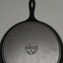 Lodge Round Seasoned Cast Iron Griddle 10.5 Inches - Round-Shaped, Pre-Seasoned Iron Griddle Pan - Non-Toxic, PFAS-Free Cookware - Compatible with Stovetop, Oven, Grill, or Campfire