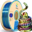 PLA Filament Triple Color Coextrusion Silk 3D Printer Filament 1.75mm for 3D Printer & 3D Pen, Multicolor PLA Rainbow Filament, 1kg(2.2lbs) Silk PLA Red Gold Blue.