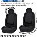 LAINLOY 2 Pack Car Seat Covers, Breathable Seat Protectors, Anti-Slip Driver Seat Cover, Comfortable Front Seat Cover Set Universal Fit for Truck, SUV, Sedan, Airbag Compatible (Black)