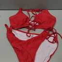 Blooming Jelly Womens Bikini Sets Two Piece Swimsuit 2026 Curvy Cutout String Bathing Suit (Red, M)