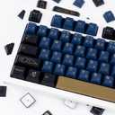 Blue Samurai Keycaps 129 Keys, Cherry Profile Dye Sublimation Keycaps for Gaming Keyboard, PBT Customized keycaps Set with Puller for Cherry Mx Switches Mechanical Keyboard