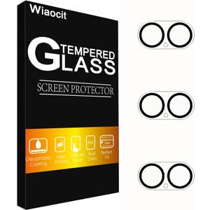 Wiaocit 3 Pack Tempered Glass Camera Lens Protector for iPhone 17/ iPhone 16/ iPhone 16 Plus, 9H Hardness, Anti-Scratch, Case Friendly