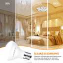 R14 LED Bulb, 4W=40W, Dimmable, E17 Base, Mini LED Reflector Floodlight Bulb, 400 Lumens, 2700K Warm White, 4 Pack