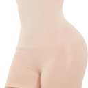 2 x Tummy Control Shapewear Shorts for Women, High Waisted Body Shaper Seamless Shorts Underdress Thigh Slimmers (Beige, XXXL)