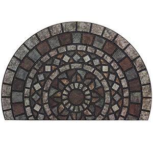 Mohawk Home Entryway Door Mat 2' x 3' All Weather Doormat Outdoor Non Slip Recycled Rubber, Mosaic Mythos Stone Slice