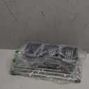 Expandable Roll Up Dish Drying Rack, 304 Stainless Steel Over The Sink Dish Drainer Rack, Foldable Rollable Kitchen Sink Rack with 2 Removable Utensil Holder 12.59-12.59to 23.22