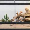 48x20x20'' Bearded Dragon Tank, 83 Gallon Reptile Terrarium, Aluminum Frame Reptile Enclosure with Lockable Sliding Glass Doors, 270 View & 304 Mesh Top