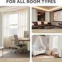 Joydeco Blackout Curtains for Bedroom - 120 Inch Long 100% Light Blocking 2 Panels Beige Drapes, Thermal Insulated Room Darkening Curtains, Linen Textured for Living Room, Rod Pocket & Back Tabs