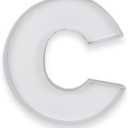 10" C Shaped Cardboard Letter Mache Chocolate Sweets Candy Container Box (White,C )