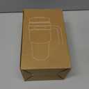 ALOUFEA 20 oz Insulated Coffee Mug Tumbler with Handle, Stainless Steel Travel Mug Tumbler with Lid and Straw, Double Wall Vacuum Leak Proof Ice Coffee Thermal Cup, Black