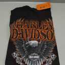 Harley-Davidson Men's Eagle Piston Short Sleeve Crew-Neck Cotton T-Shirt - Black Medium
