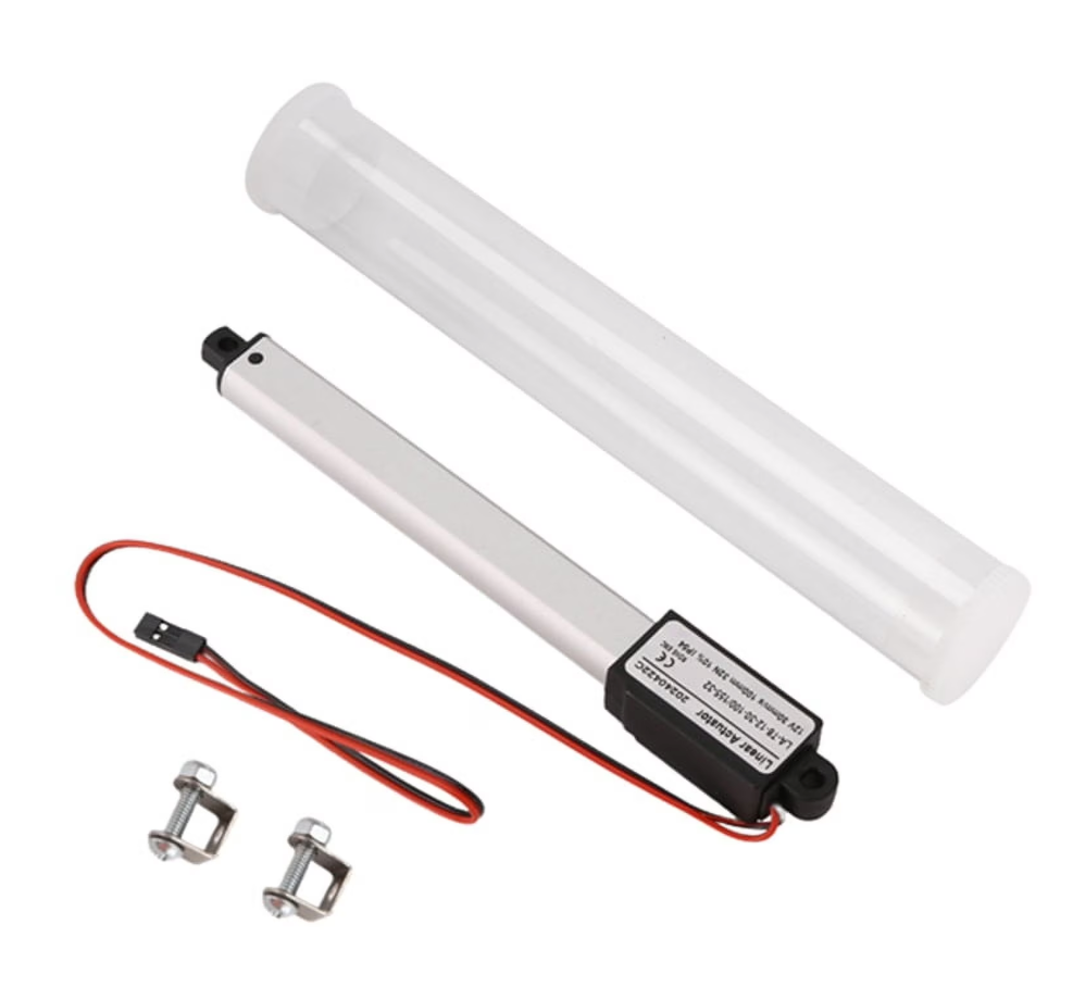 DC 12V Waterproof IP54 Mini Linear Actuator 100 mm Stroke Electric Motor Window Opener 30 mm/S Speed