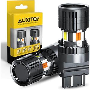 AUXITO Latest CANBUS 3157 Switchback LED Bulbs 3057 3457 4157 Dual Color Amber/White Anti Hyper Flash Built-in Resistor Error Free Turn Signal Lights and DRL/Parking Lights, Pack of 2