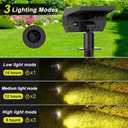 Solar Spot Lights Outdoor 8 Pack, IP65 Waterproof Solar Landscape Spotlights with 65 LEDs, 3 Lighting Modes Solar Garden Lights for Yard Pathway House Driveway (Warm White)