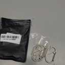 TISUR Titanium Carabiner Keychain Clip, Anti-Lost Key Ring Holder, Self-Locking Metal Gate Clip Key Chain Bottle Opener for Men Women, Gray (3-pack)