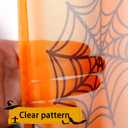 Halloween Curtains for Living Room, Orange Sheer Curtains 95 Inch Length 2 Panel Halloween Decorations for Home, Spider Web Window Drapes Decorations for Bedroom and Home Decor, 52 x 96 Inch