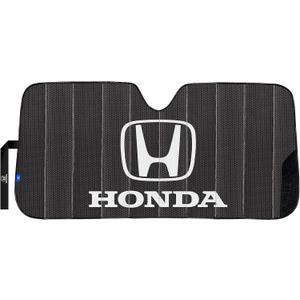 Plasticolor 003939W01 Honda Black Matte Accordion Sunshade White Logo 26.75 inches Tall x 57 inches Wide