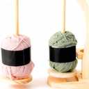 Eikovia Magnetic Wooden Yarn Holder for Crocheting and Knitting | Smooth Yarn Spinner Bowl with Magnetic Design and Instruction Manual for Crochet Knitting Yarn Storage and Crafting