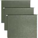 Smead Hanging File Folder, 1/5-Cut Adjustable Tab, Letter Size, Standard Green, Hanging Folders for Filing Cabinets, File Organizer Folder, 25 Per Box (64055)