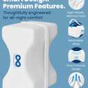Everlasting Comfort Memory Foam Knee Pillow for Side Sleepers Sciatica Pain Relief Pillow, Removable Strap Support Leg Pillows for Sleeping Alignment, Knees, Back & Hip Cushion
