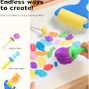 TMOL Washable Finger Paint for Toddlers, 25 PCS Safe Finger Paints, 10 Vibrant Colors (2fl oz), Baby Paint for Hand and Feet, Safe Art Supplies, Early Learning Gifts for Kids Age 3+