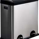 Step N' Sort The 16 Gal. 2-Compartment Stainless Steel Trash and Recycling Bin