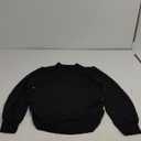 Women's Maternity Shirt Long Sleeve Top Swiss Dot Mock Neck Ribbed Knit Striped Ruched Side Blouse (Medium, Black)