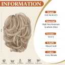 Claw Clip Short Ponytail Messy Bun Hair Piece Bendable Hair Branch Extensions Fluffy Wavy Curly Synthetic Versatile Ivory Blonde Hairpieces
