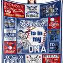 Baseball Gifts for Boys 8-12 - Valentine Baseball Gifts for Men for All Ages- Gifts for Boys Who Love Baseball Blanket 50" x 60"- Baseball Player/Lover Gift - Baseball Team/Fan Gifts Soft Throw