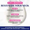 Neck Firming Cream with Roller - Infused with Peptides, Collagen, Hyaluronic Acid & Ceramides, Anti-Aging Neck & Chest Cream to Smooths Wrinkles and Fine Lines (5.29 Ounce (Pack of 1))