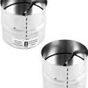 QWORK Draft Blocker 4 Inch Damper Stopper Duct Damper Backflow Preventer Inline Built-in Fan Vent Ventilation Vent Deflector, 2 Pack