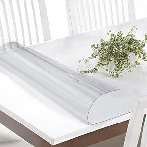 Vicwe 36 x 66 Inch Clear Table Cover Protector,1.5mm Thick Clear Table Protector, Rectangle Waterproof Plastic Table Cover, Scratch Proof and Easy Cleaning for Dining Room Table