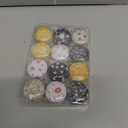 Rarapop 24 Pack Reusable Mini Round Tinplate Candle Tin Jars with Lids, 20ml Small Flower Travel Tin Cans Refillable Empty Container Bottle for Lip Balm, Salve, Eye Shadow, Powder