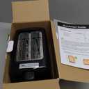 Elite Gourmet 2-Slice Cool Touch Toaster  6 Browning Levels, Extra Wide 1.25 Slots for Bagels & Thick Bread, Cancel Function, Compact, ETL Certified, Black