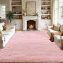 Fluffy Area Rugs for Bedroom - Soft Plush Shag Rug for Living Room Nursery Kids Room - Non Slip Fuzzy Shaggy Floor Carpets for Girls Boys Play Room Dorm Decor (Pink, 6' x 9')