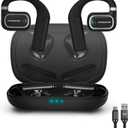 Monster Clarity Air 2.0 Open Ear Wireless Earbuds, Air Conduction, Touch Controls, Built-in Microphone, 28H Playtime, Lightweight Comfortable Fit, Built-in Ear Hooks, Running & Workout Earbuds