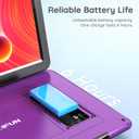 BOIFUN 17.5" Portable DVD Player with 15.6" Large HD Screen, 6 Hours Rechargeable Battery, Support USB/SD Card/Sync TV and Multiple Disc Formats, High Volume Speaker, Purple