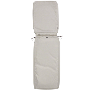 Classic Accessories Montlake Water-Resistant 72 x 21 x 3 Inch Outdoor Chaise Lounge Cushion Slip Cover, Patio Furniture Cushion Cover, Heather Grey, Patio Furniture Cushion Covers