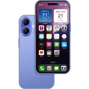 Dummy Fake Phone Model, Looks Like The Real Phone Compatible with Phone 16, for Cell Phone Store Display or Send a Toy Phone 16 for Kids (Blue Rainbow Front)